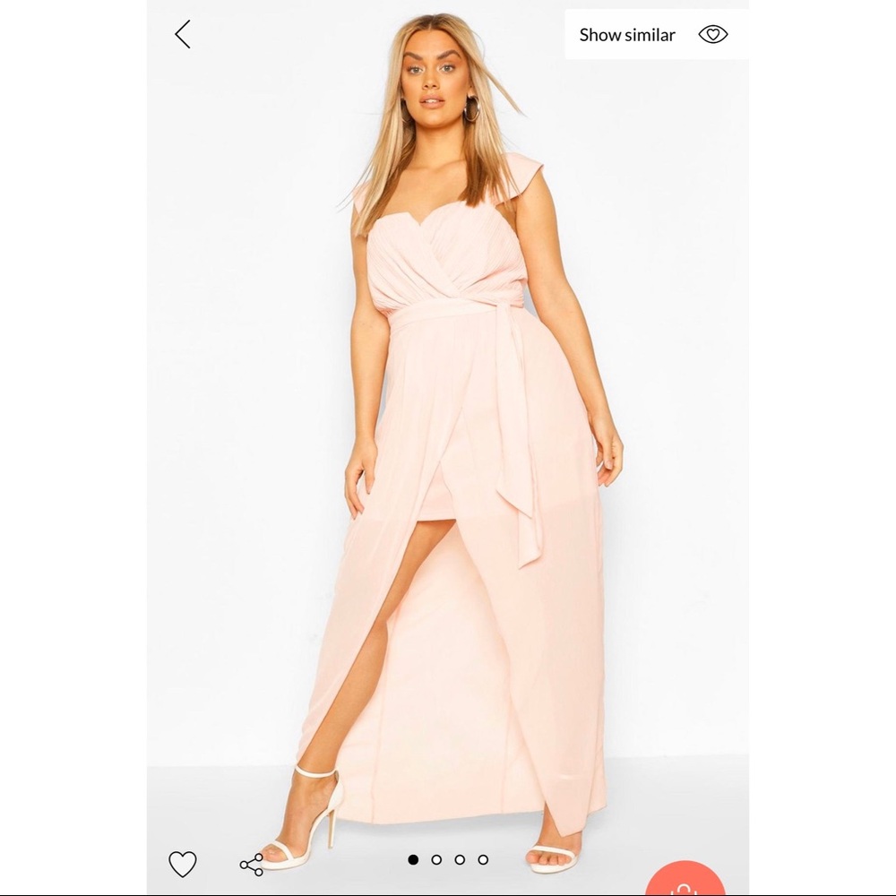 Blush draped dress